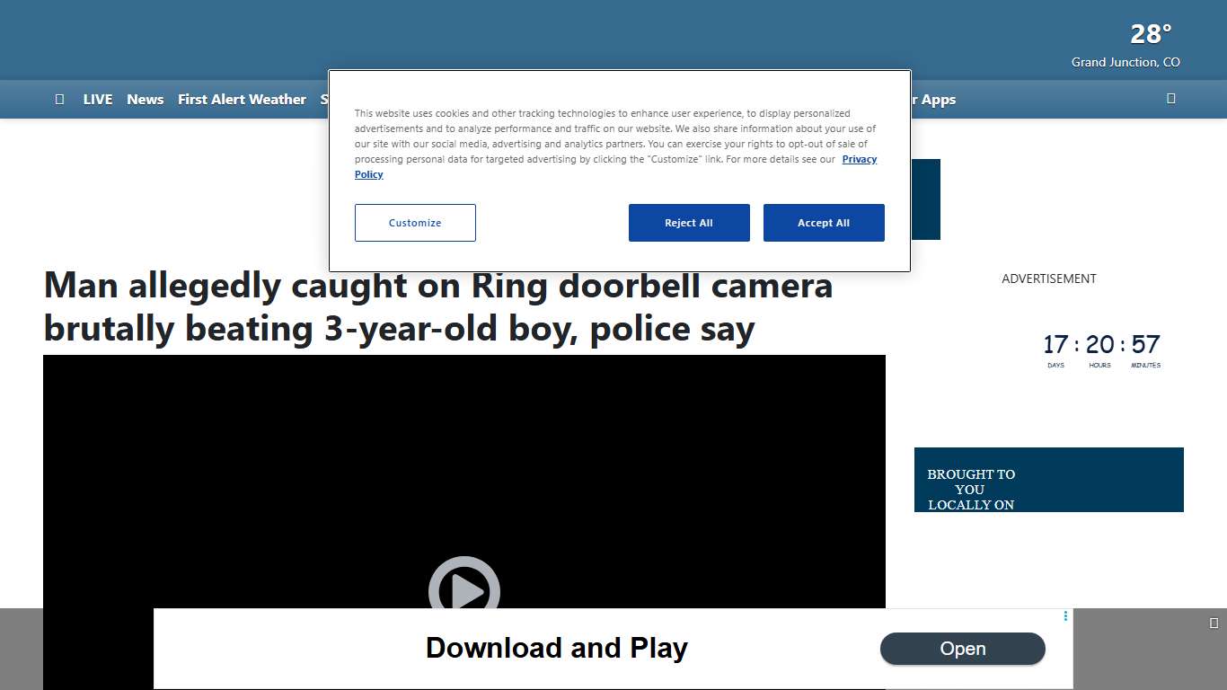 Man allegedly caught on Ring doorbell camera brutally beating 3-year-old boy, police say